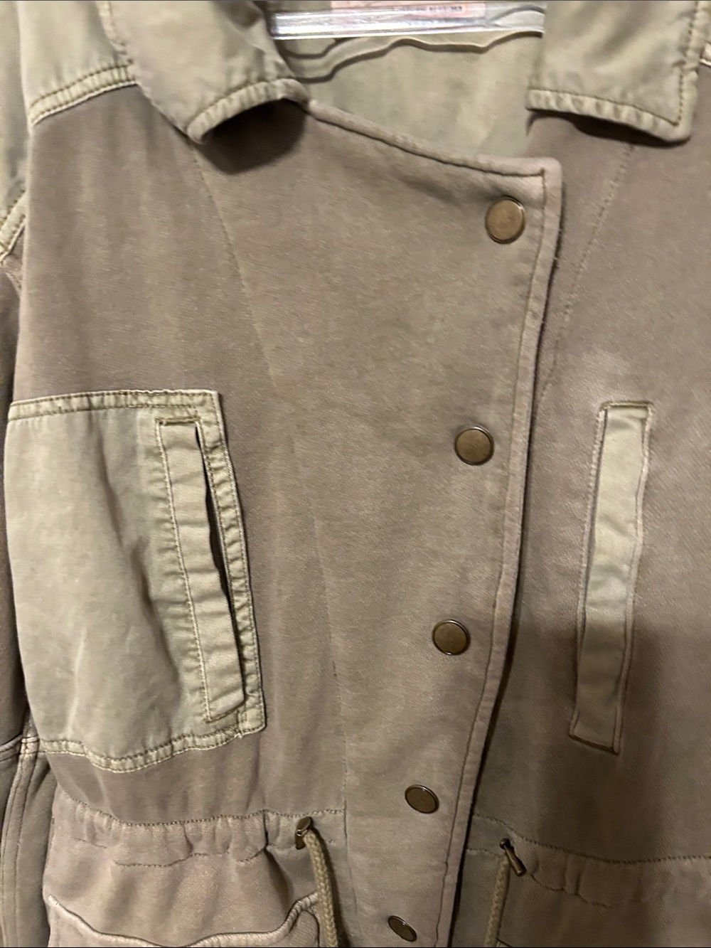 🍒We The Free Green Drawstring Utility Jacket size M GUC - Picture 6 of 10